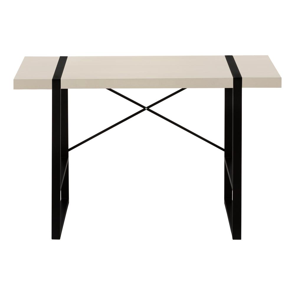 Computer Desk, Home Office, Laptop, 48L, Work, Beige Laminate, Black. Picture 2