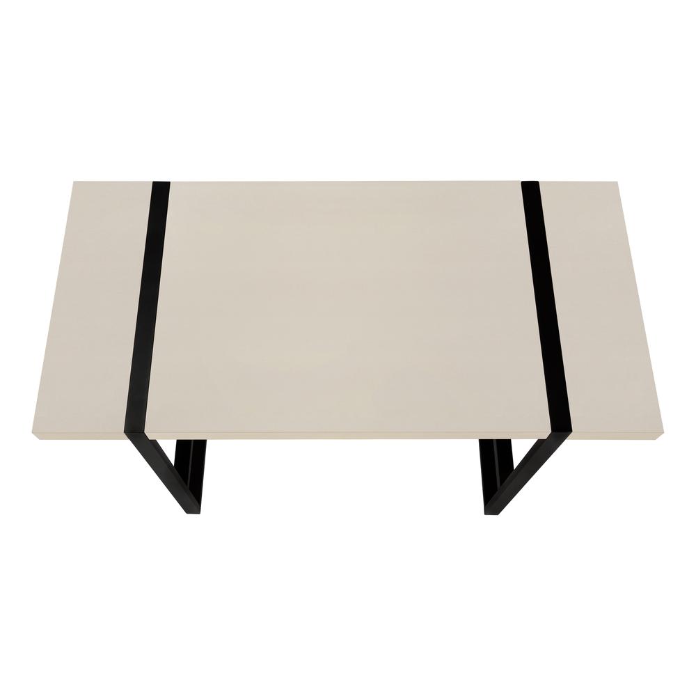 Computer Desk, Home Office, Laptop, 48L, Work, Beige Laminate, Black. Picture 3