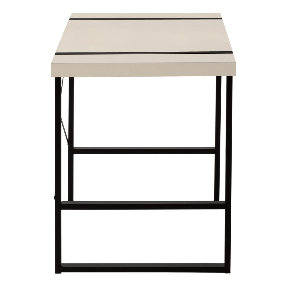 Computer Desk, Home Office, Laptop, 48L, Work, Beige Laminate, Black. Picture 4