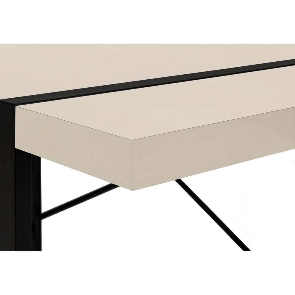 Computer Desk, Home Office, Laptop, 48L, Work, Beige Laminate, Black. Picture 6