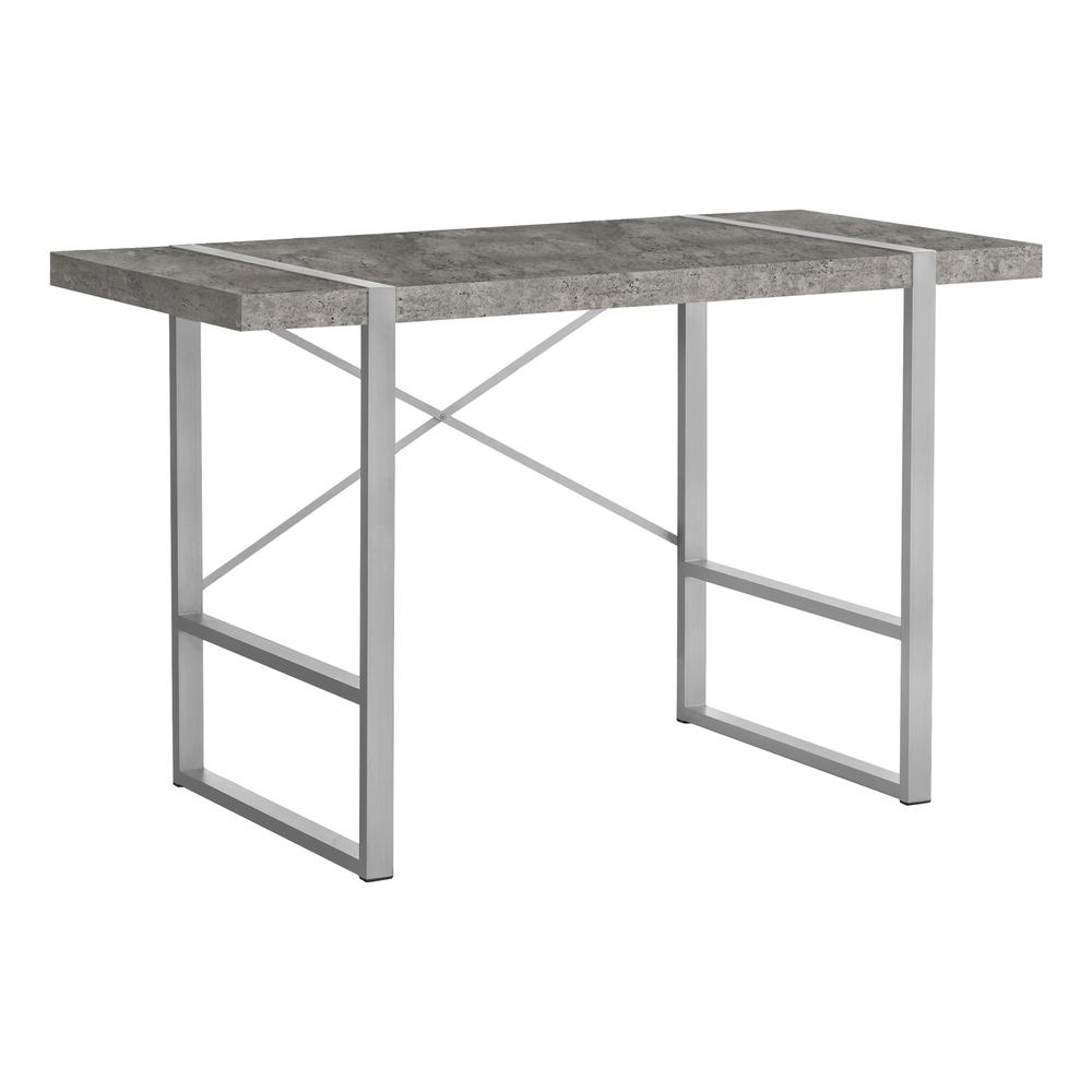 Computer Desk, Home Office, Laptop, 48L, Work, Grey Concrete Laminate, Grey. Picture 1