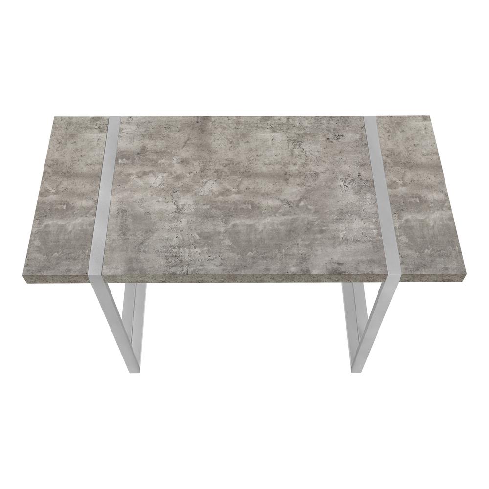 Computer Desk, Home Office, Laptop, 48L, Work, Grey Concrete Laminate, Grey. Picture 3