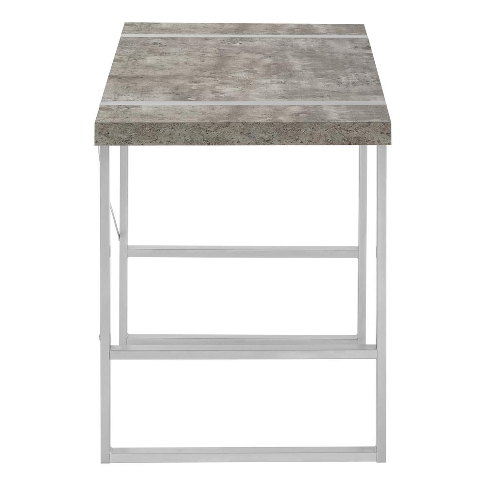 Computer Desk, Home Office, Laptop, 48L, Work, Grey Concrete Laminate, Grey. Picture 4