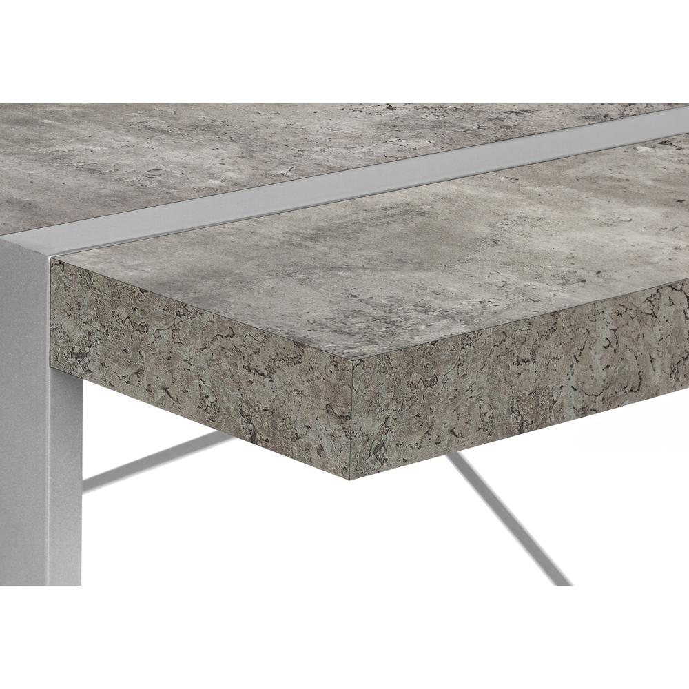 Computer Desk, Home Office, Laptop, 48L, Work, Grey Concrete Laminate, Grey. Picture 6