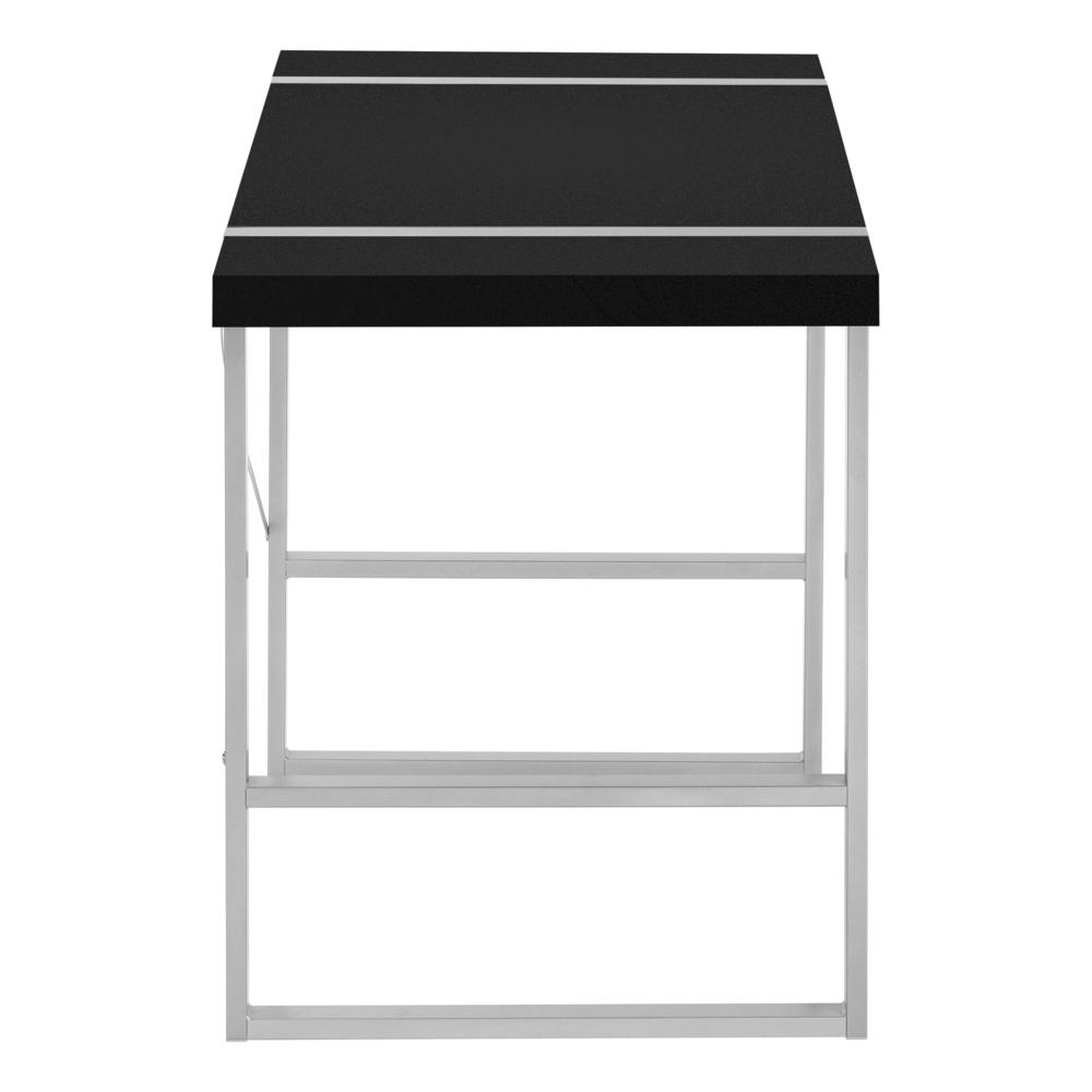 Computer Desk, Home Office, Laptop, 48L, Work, Black Laminate, Grey. Picture 4