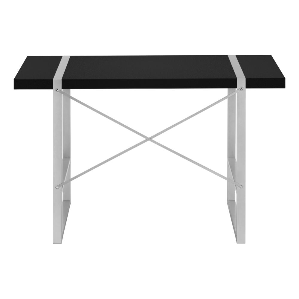 Computer Desk, Home Office, Laptop, 48L, Work, Black Laminate, Grey. Picture 5