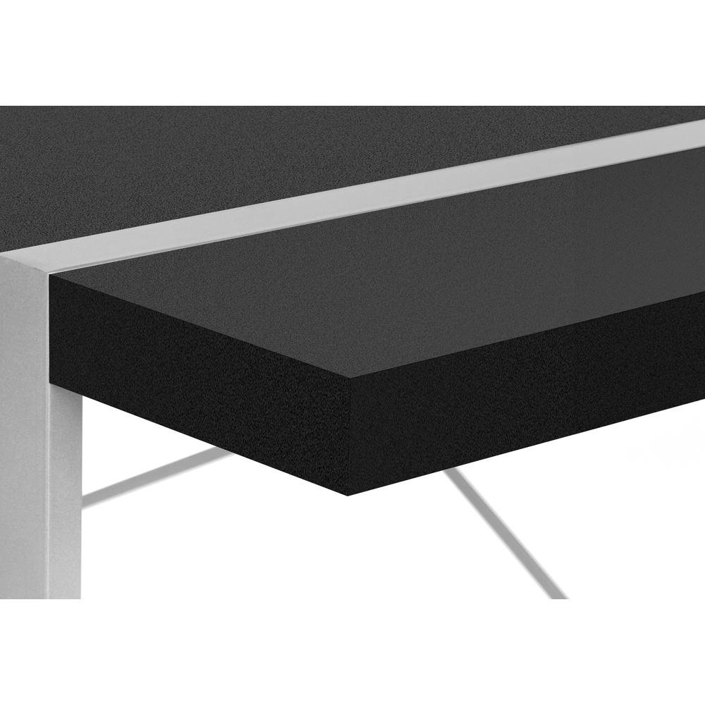 Computer Desk, Home Office, Laptop, 48L, Work, Black Laminate, Grey. Picture 6