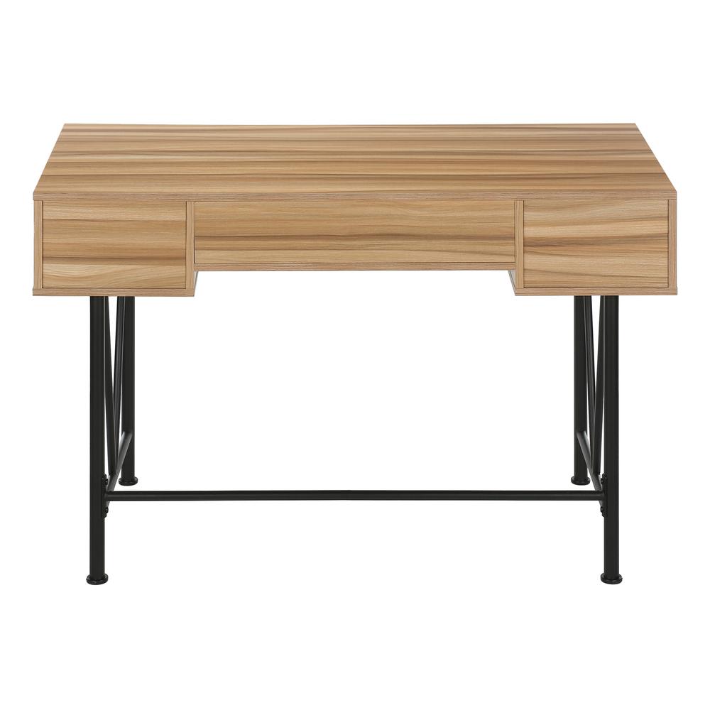 Computer Desk, Home Office, Laptop, Storage Drawers, 48L, Work, Brown Laminate. Picture 4
