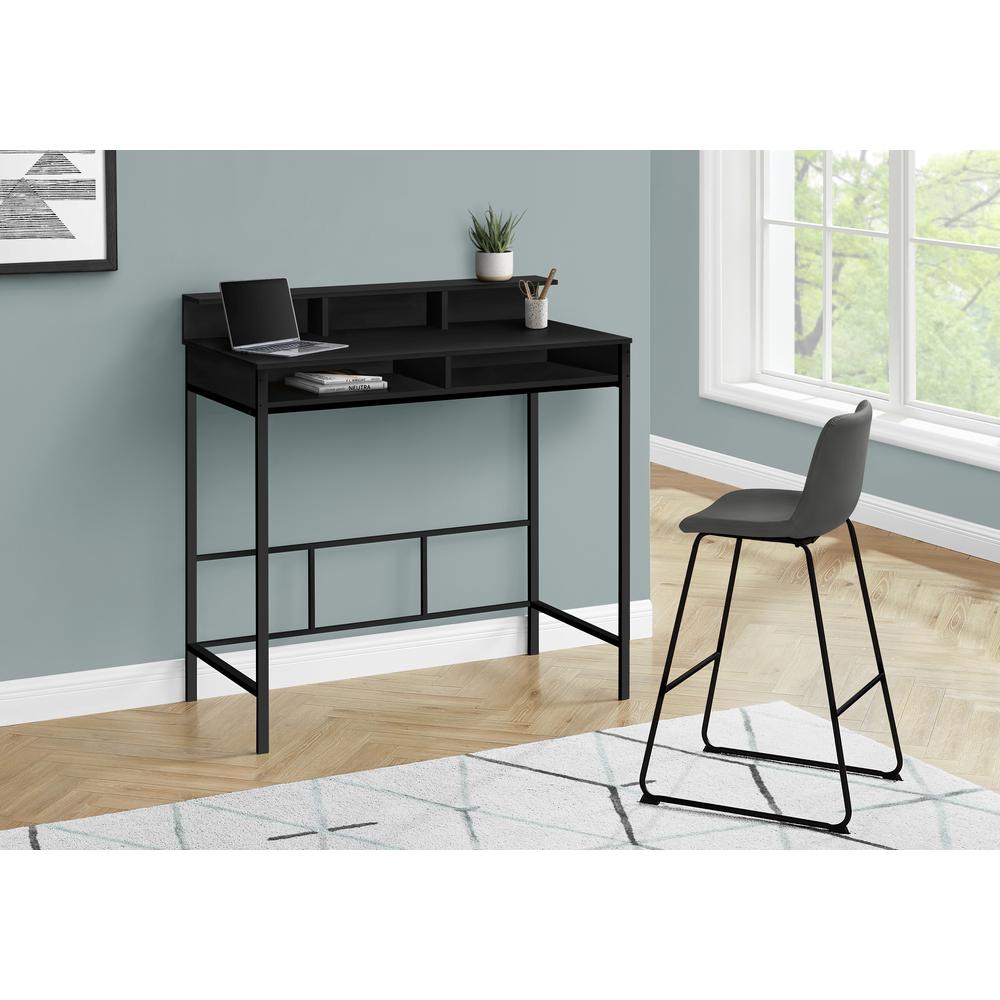 Computer Desk, Home Office, Standing, Storage Shelves, 48L, Work, Laptop. Picture 5