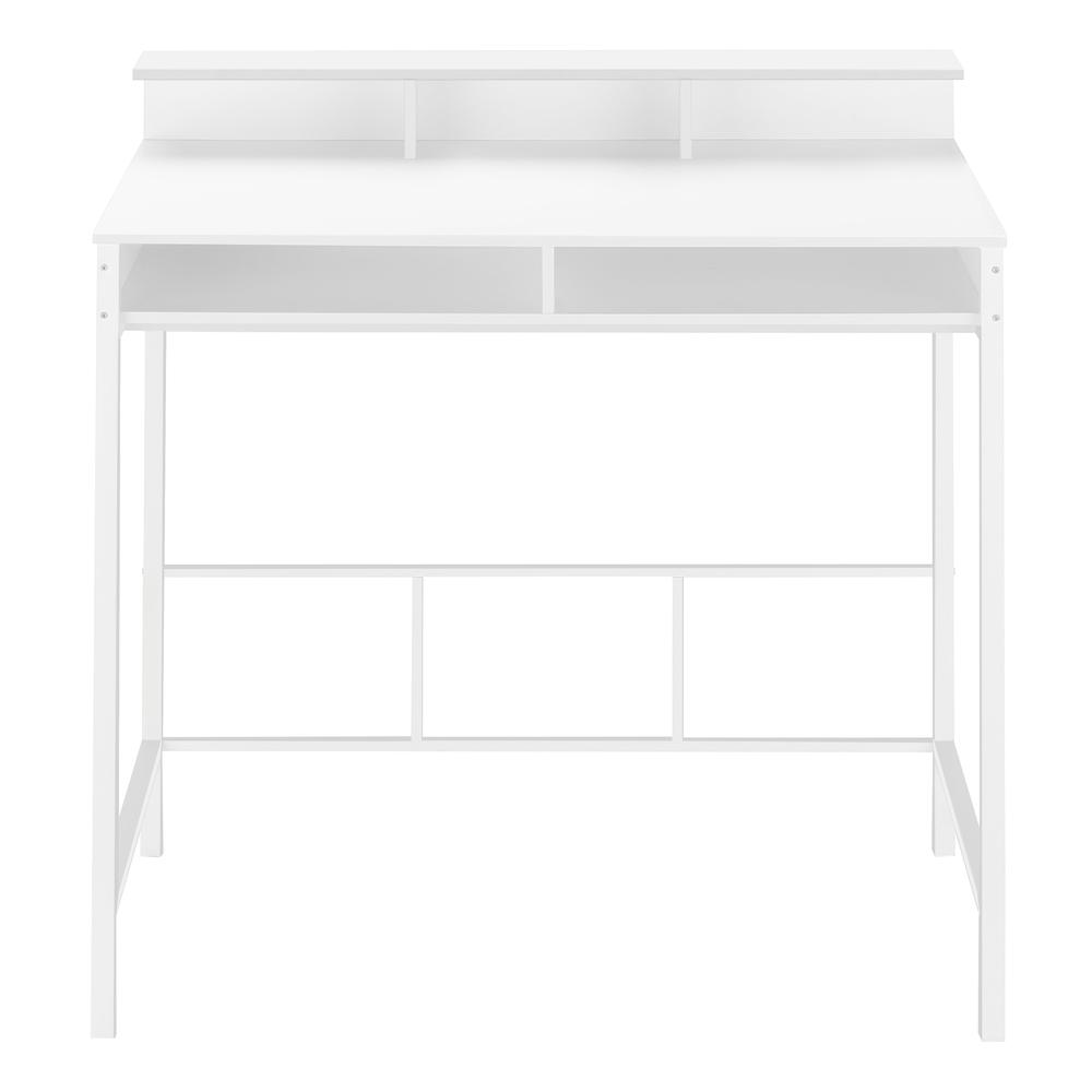 Computer Desk, Home Office, Standing, Storage Shelves, 48L, Work, Laptop. Picture 2
