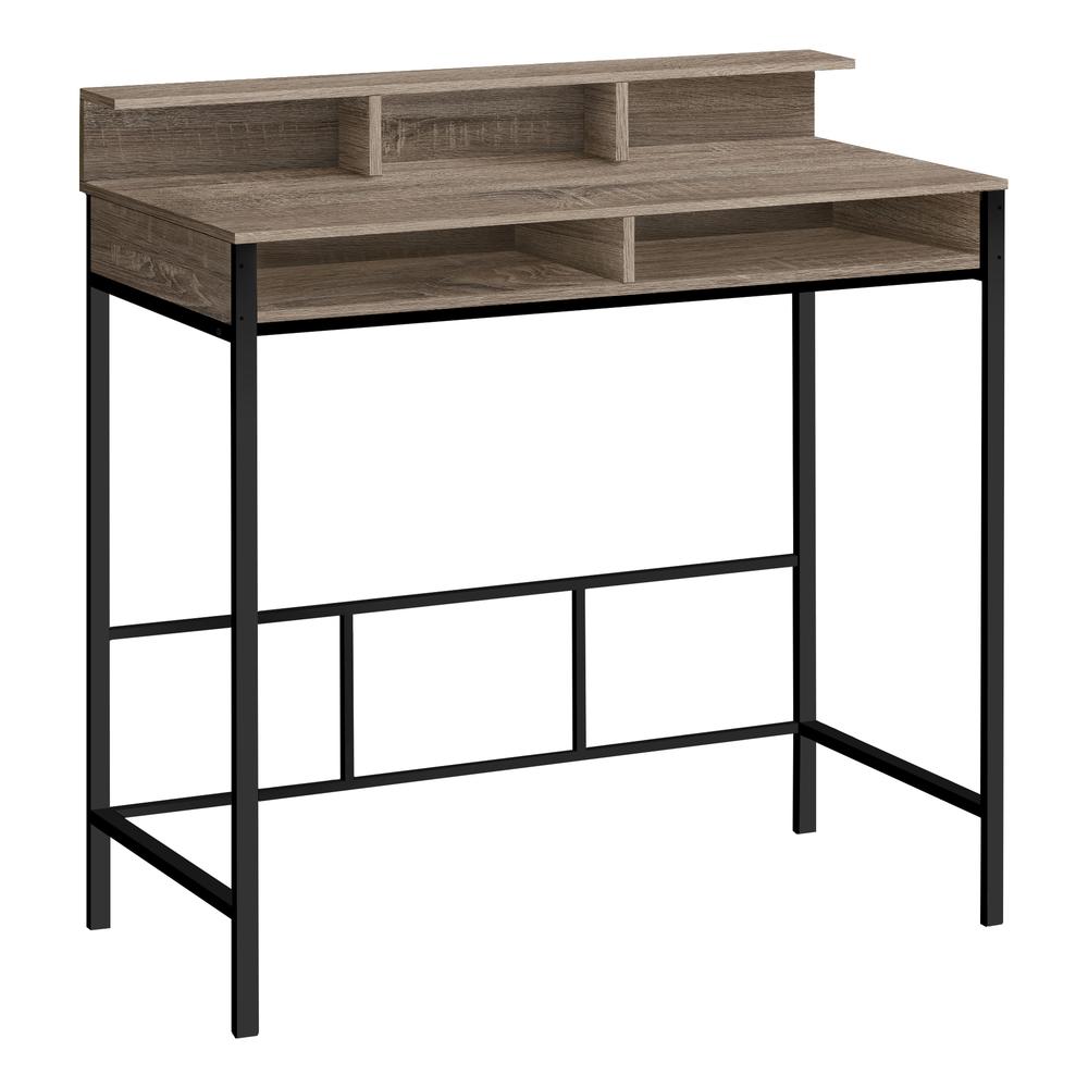 Computer Desk, Home Office, Standing, Storage Shelves, 48L, Work, Laptop. Picture 1