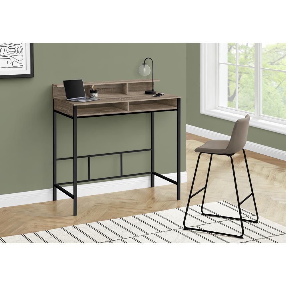 Computer Desk, Home Office, Standing, Storage Shelves, 48L, Work, Laptop. Picture 3