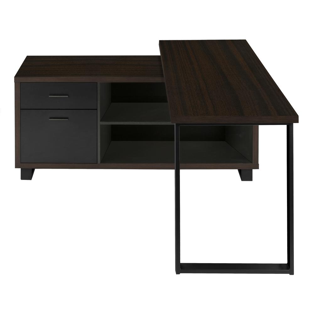 Computer Desk, Home Office, Corner, Storage Drawers, 72L, L Shape, Work. Picture 2