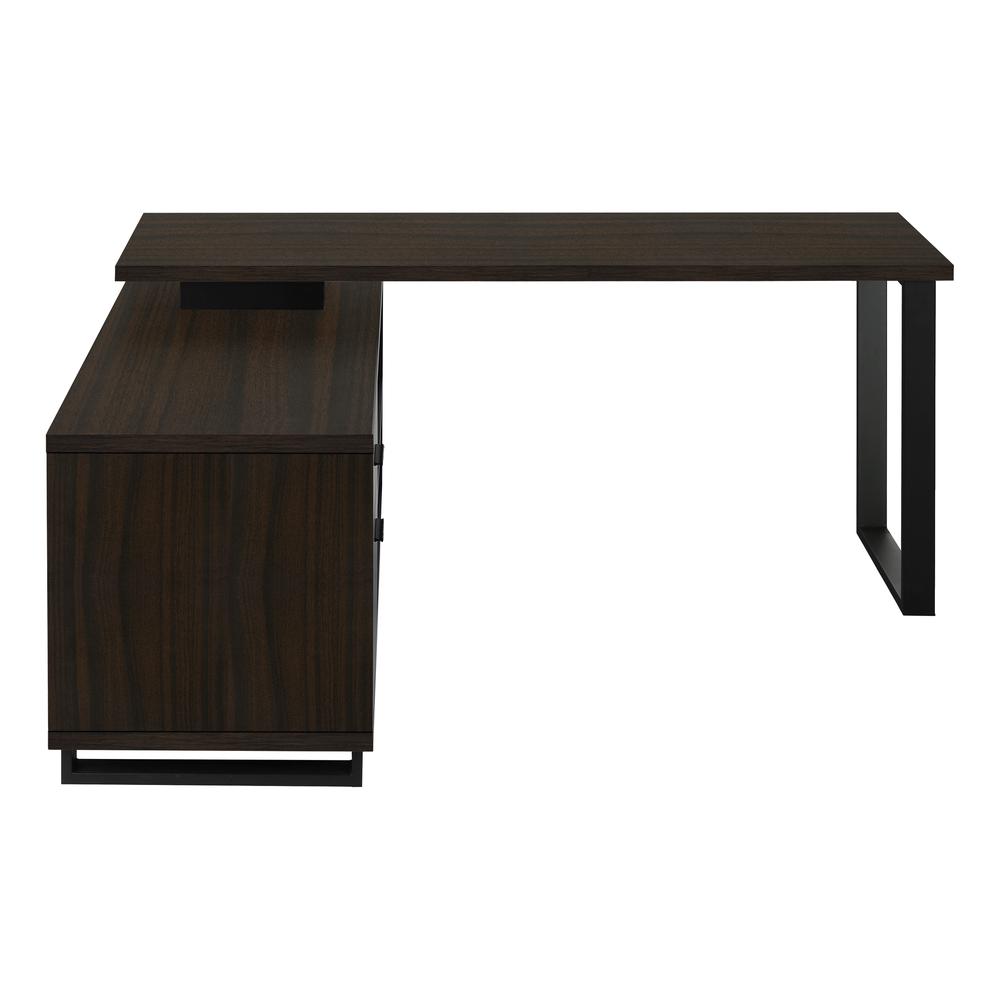 Computer Desk, Home Office, Corner, Storage Drawers, 72L, L Shape, Work. Picture 3