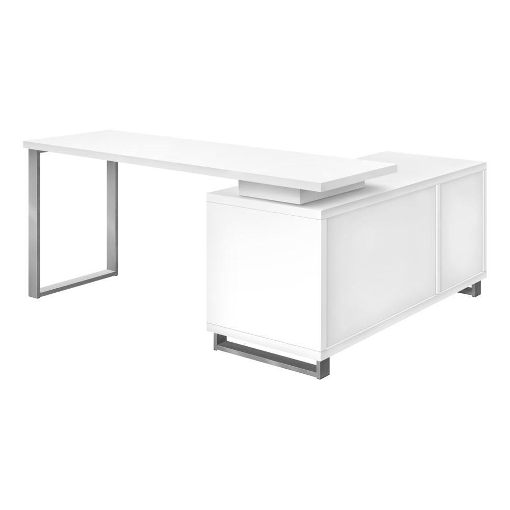 Computer Desk, Home Office, Corner, Storage Drawers, 72L, L Shape, Work. Picture 2