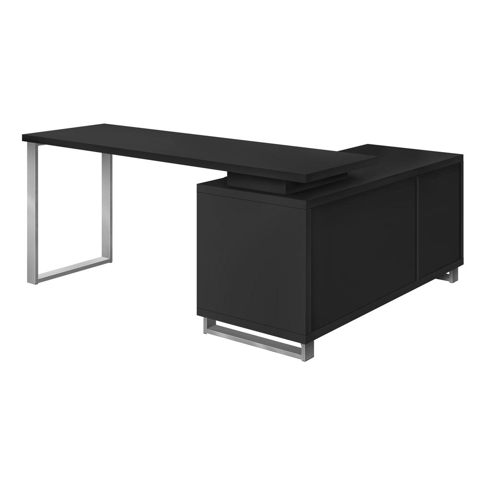 Computer Desk, Home Office, Corner, Storage Drawers, 72L, L Shape, Work. Picture 2