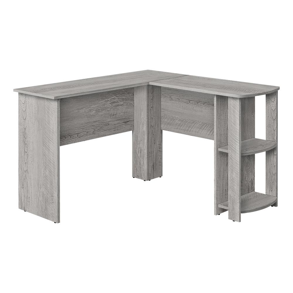 Computer Desk, Home Office, Corner, Storage Shelves, 48L, L Shape, Work. Picture 1