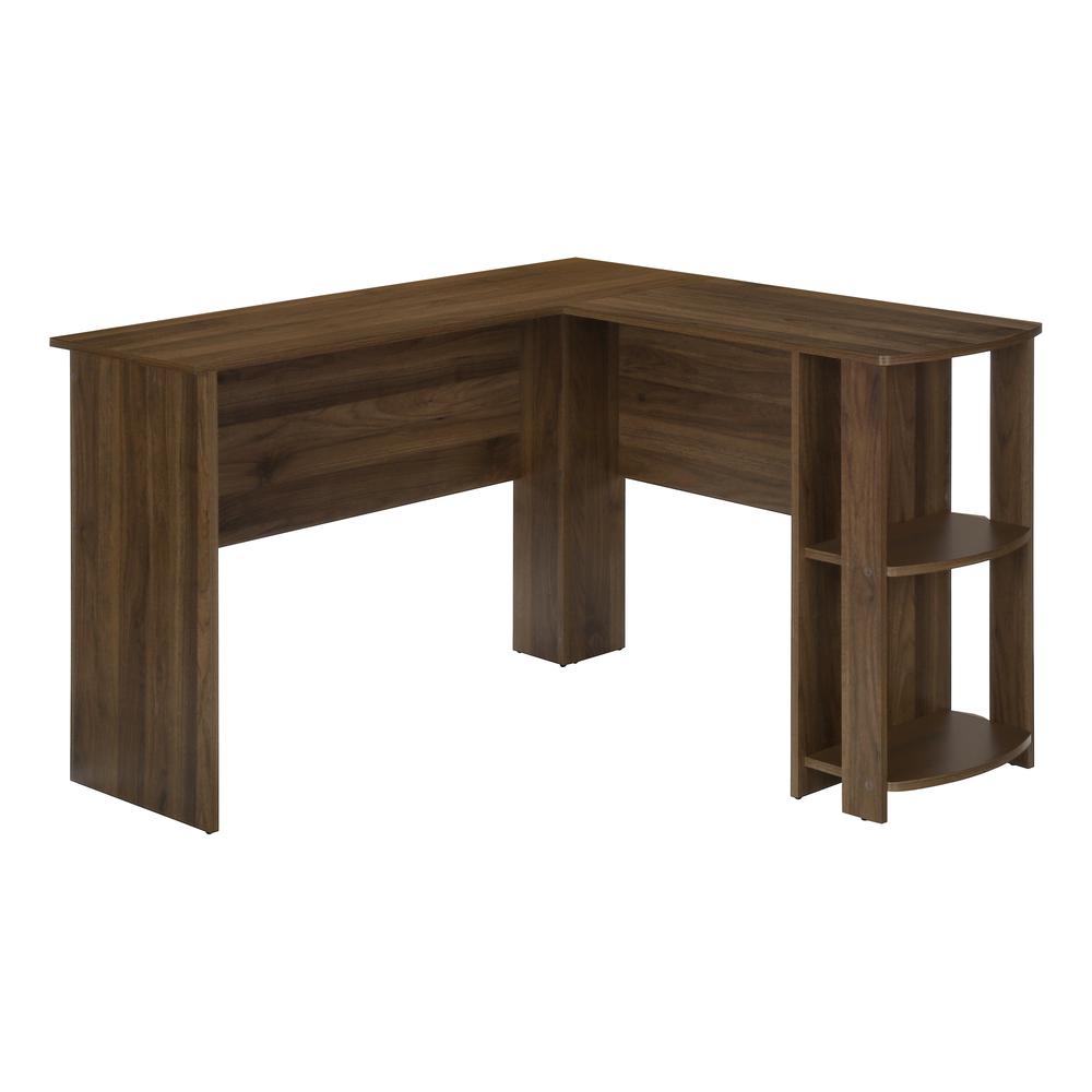 Computer Desk, Home Office, Corner, Storage Shelves, 48L, L Shape, Work. Picture 1