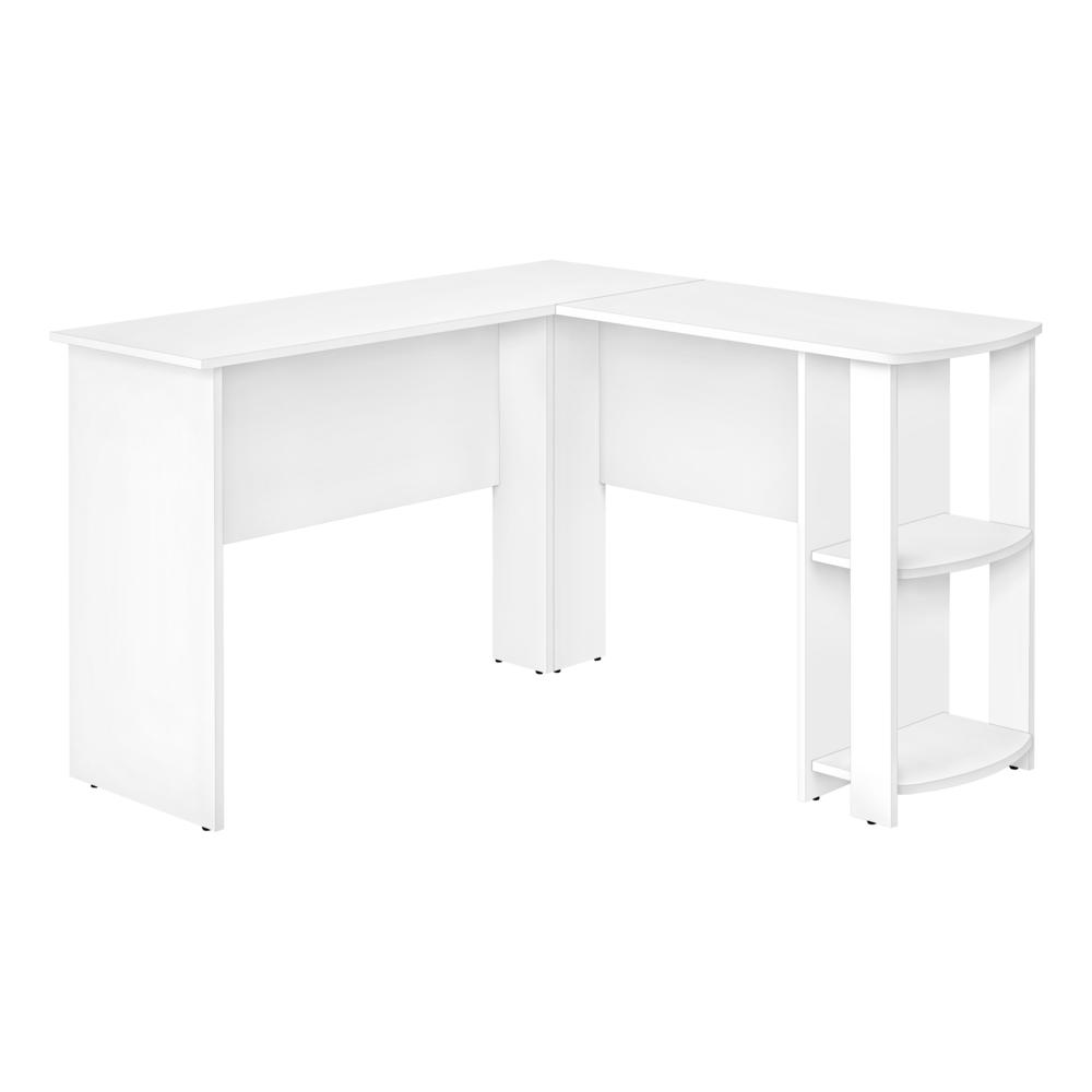 Computer Desk, Home Office, Corner, Storage Shelves, 48L, L Shape, Work. Picture 1