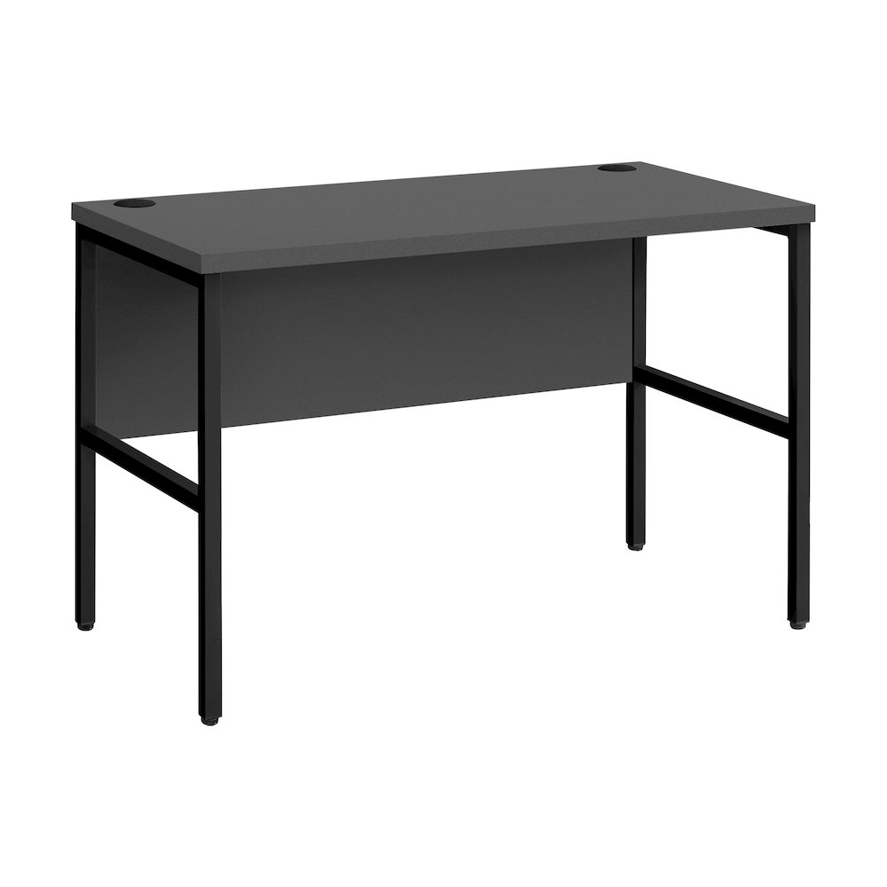 Contemporary Computer Desk in Grey,Black color. Picture 1