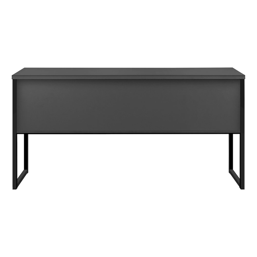 Contemporary Office Hutch in Grey,Black color. Picture 4