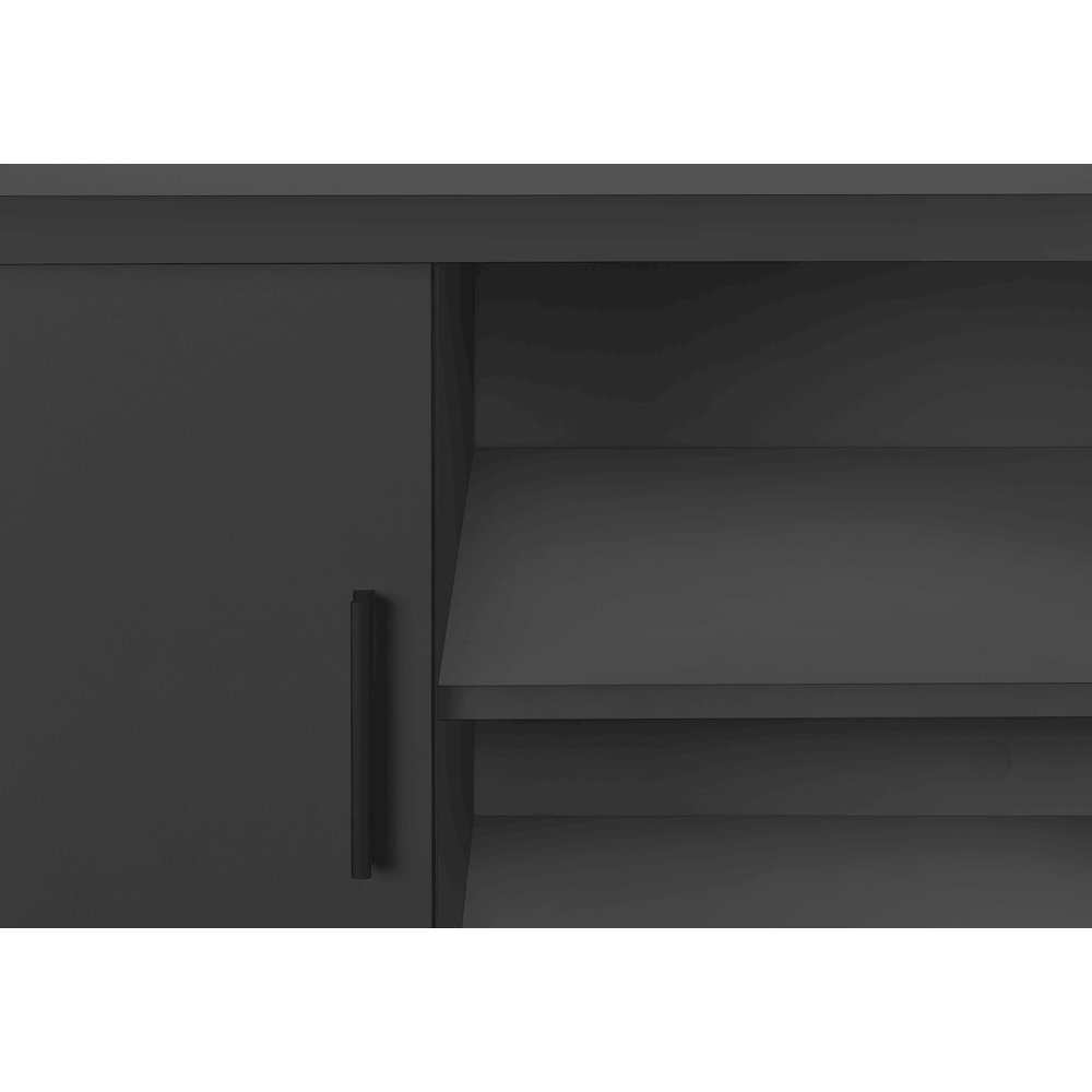 Contemporary Office Hutch in Grey,Black color. Picture 6