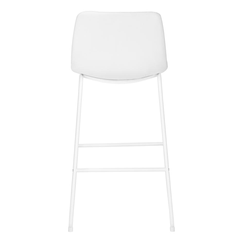 Office Chair, Bar Height, Standing, Computer Desk, Work, White Leather Look. Picture 5