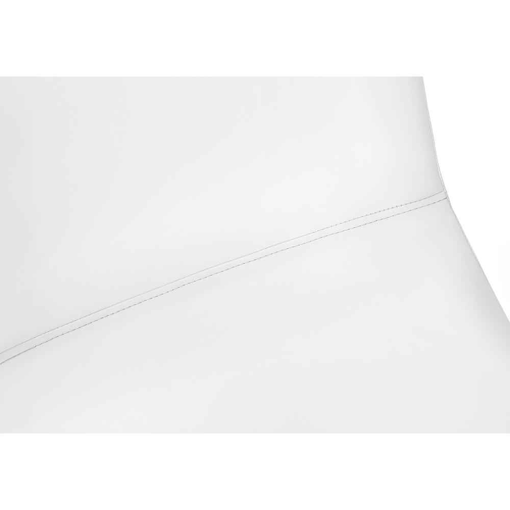 Office Chair, Bar Height, Standing, Computer Desk, Work, White Leather Look. Picture 8