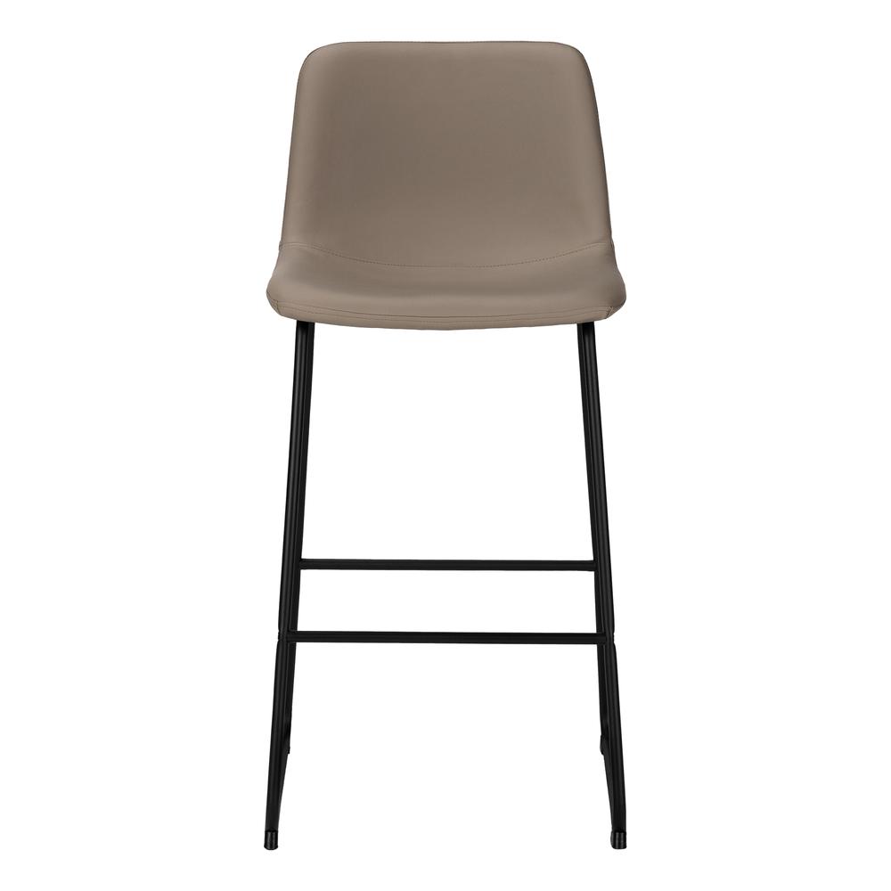 Office Chair, Bar Height, Standing, Computer Desk, Work, Brown Leather Look. Picture 2