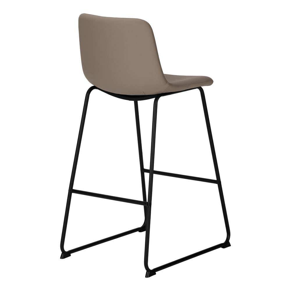 Office Chair, Bar Height, Standing, Computer Desk, Work, Brown Leather Look. Picture 3