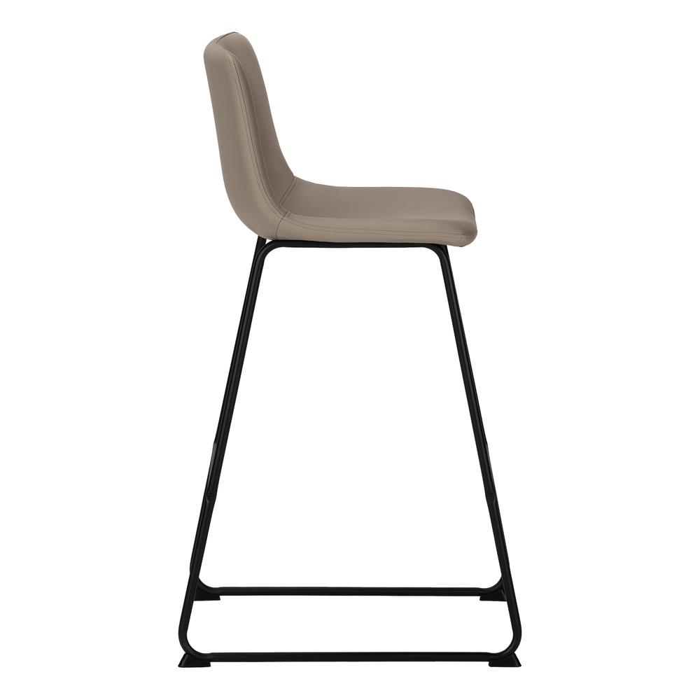 Office Chair, Bar Height, Standing, Computer Desk, Work, Brown Leather Look. Picture 4