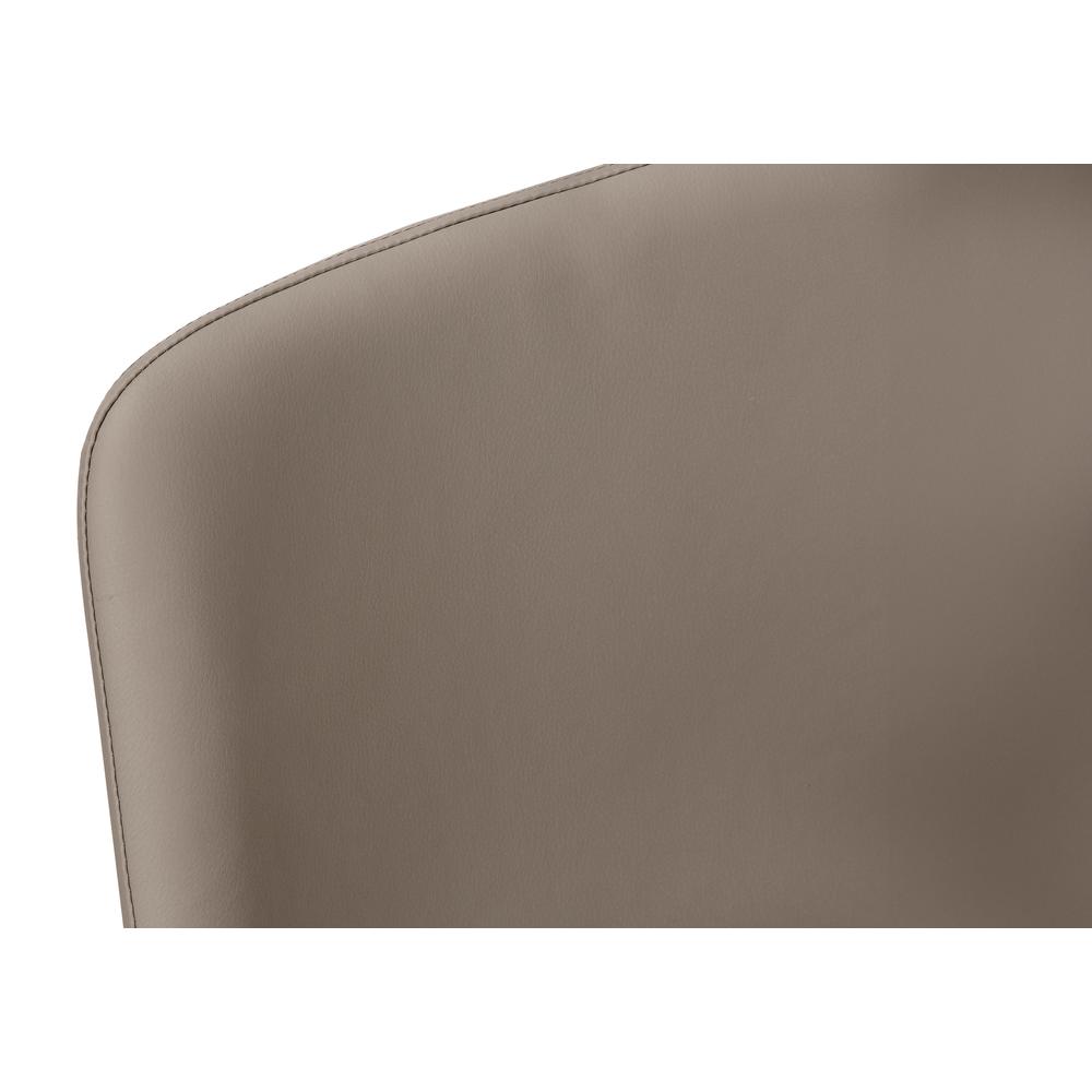 Office Chair, Bar Height, Standing, Computer Desk, Work, Brown Leather Look. Picture 6
