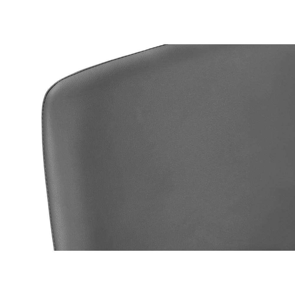 Office Chair, Bar Height, Standing, Computer Desk, Work, Grey Leather Look. Picture 6