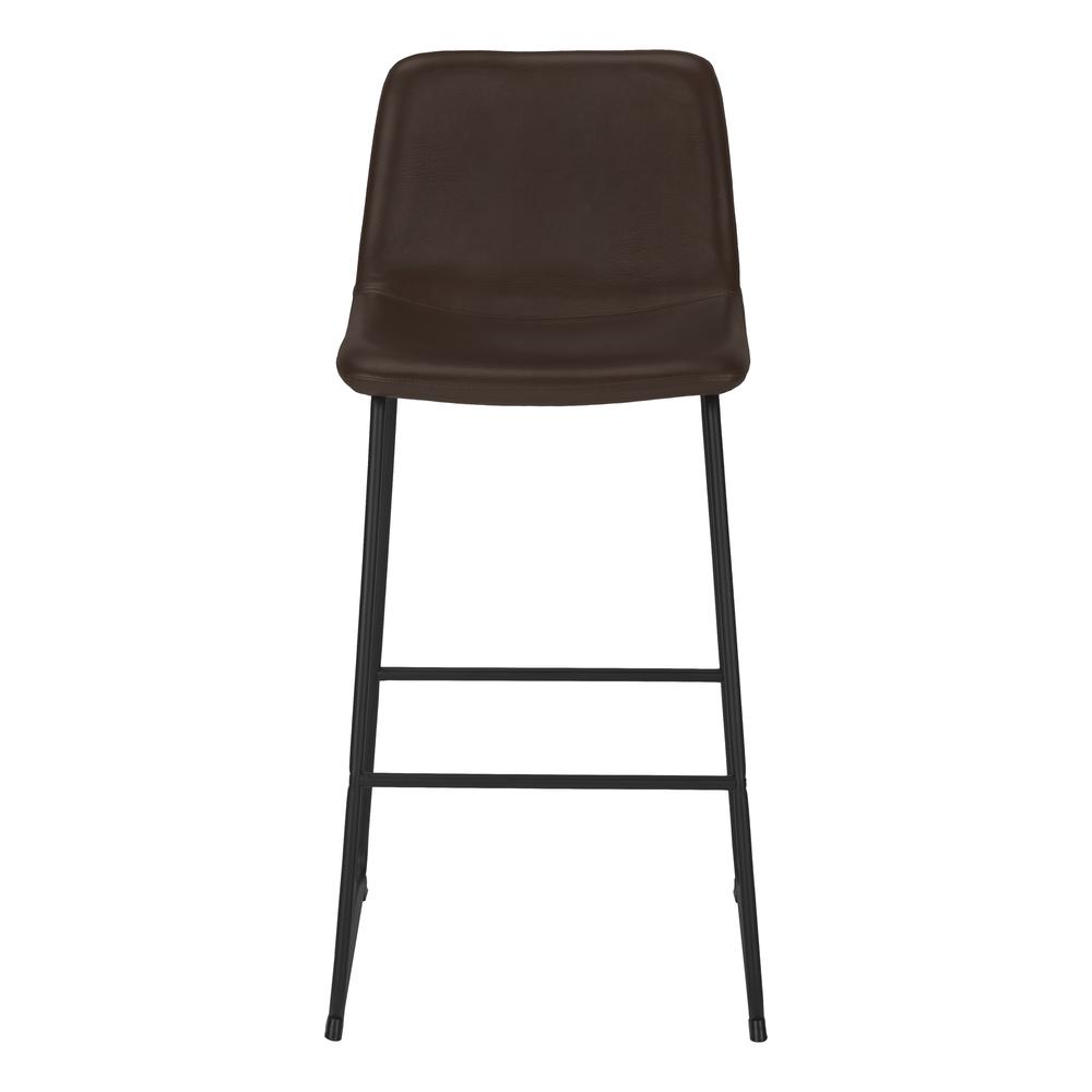 Office Chair, Bar Height, Standing, Computer Desk, Work, Brown Leather Look. Picture 2