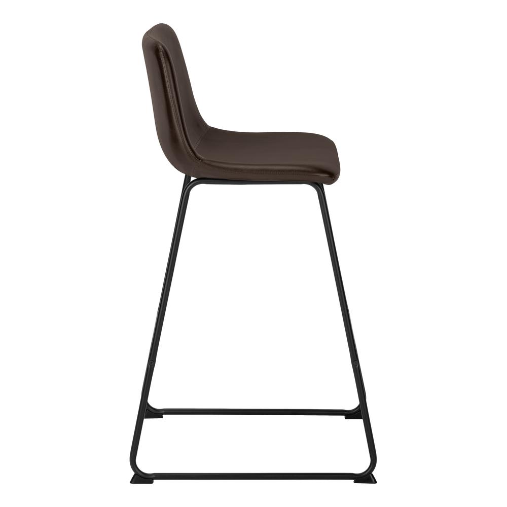 Office Chair, Bar Height, Standing, Computer Desk, Work, Brown Leather Look. Picture 4