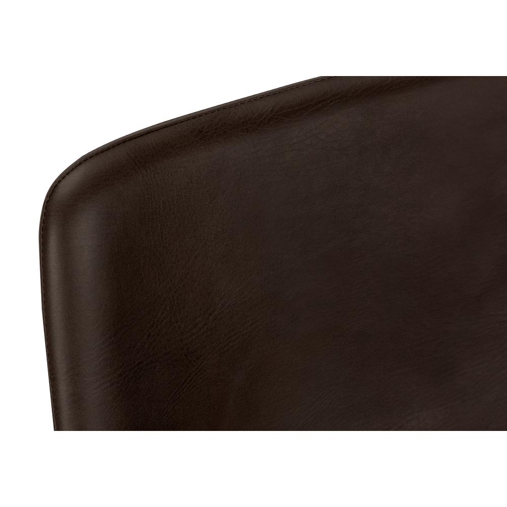 Office Chair, Bar Height, Standing, Computer Desk, Work, Brown Leather Look. Picture 6