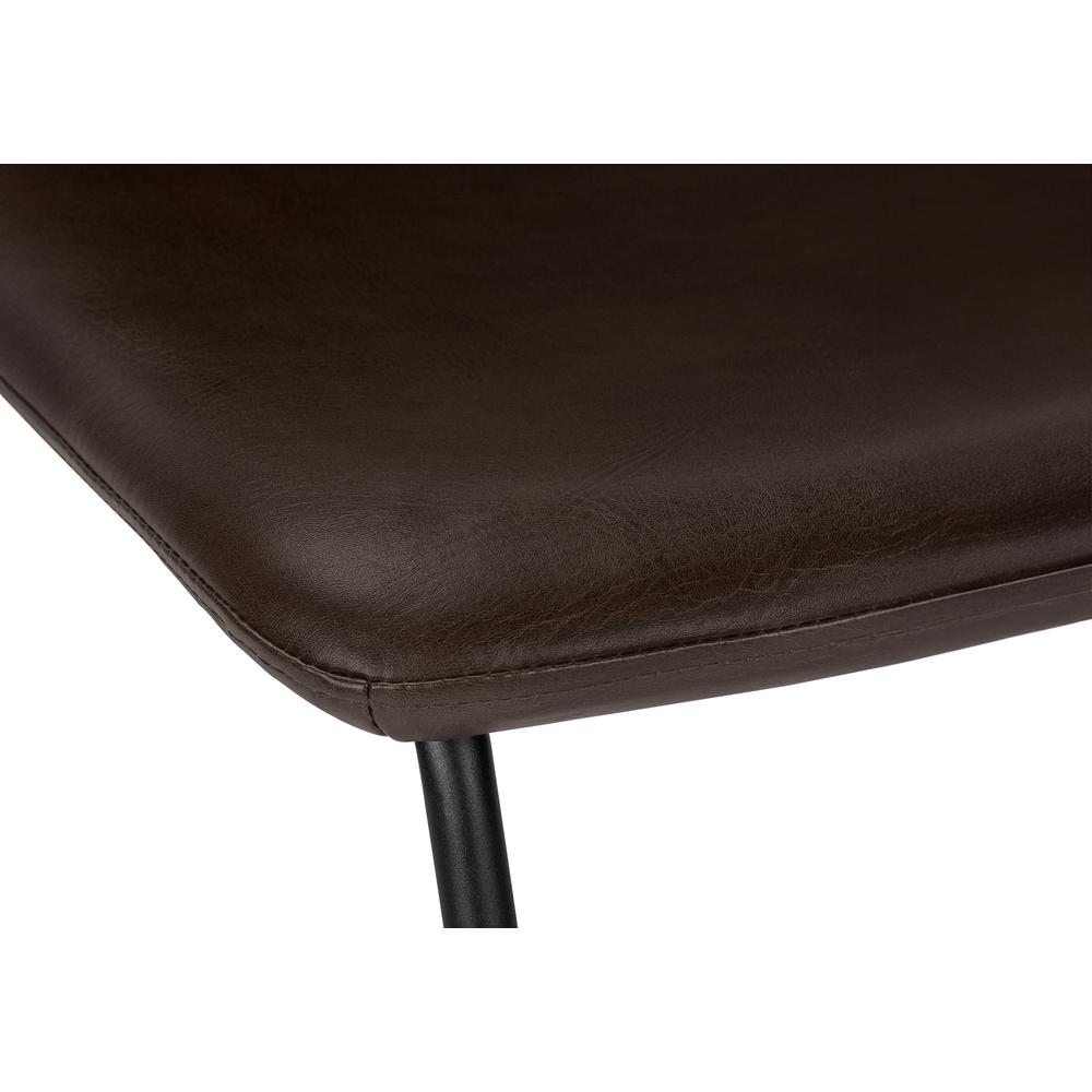 Office Chair, Bar Height, Standing, Computer Desk, Work, Brown Leather Look. Picture 7