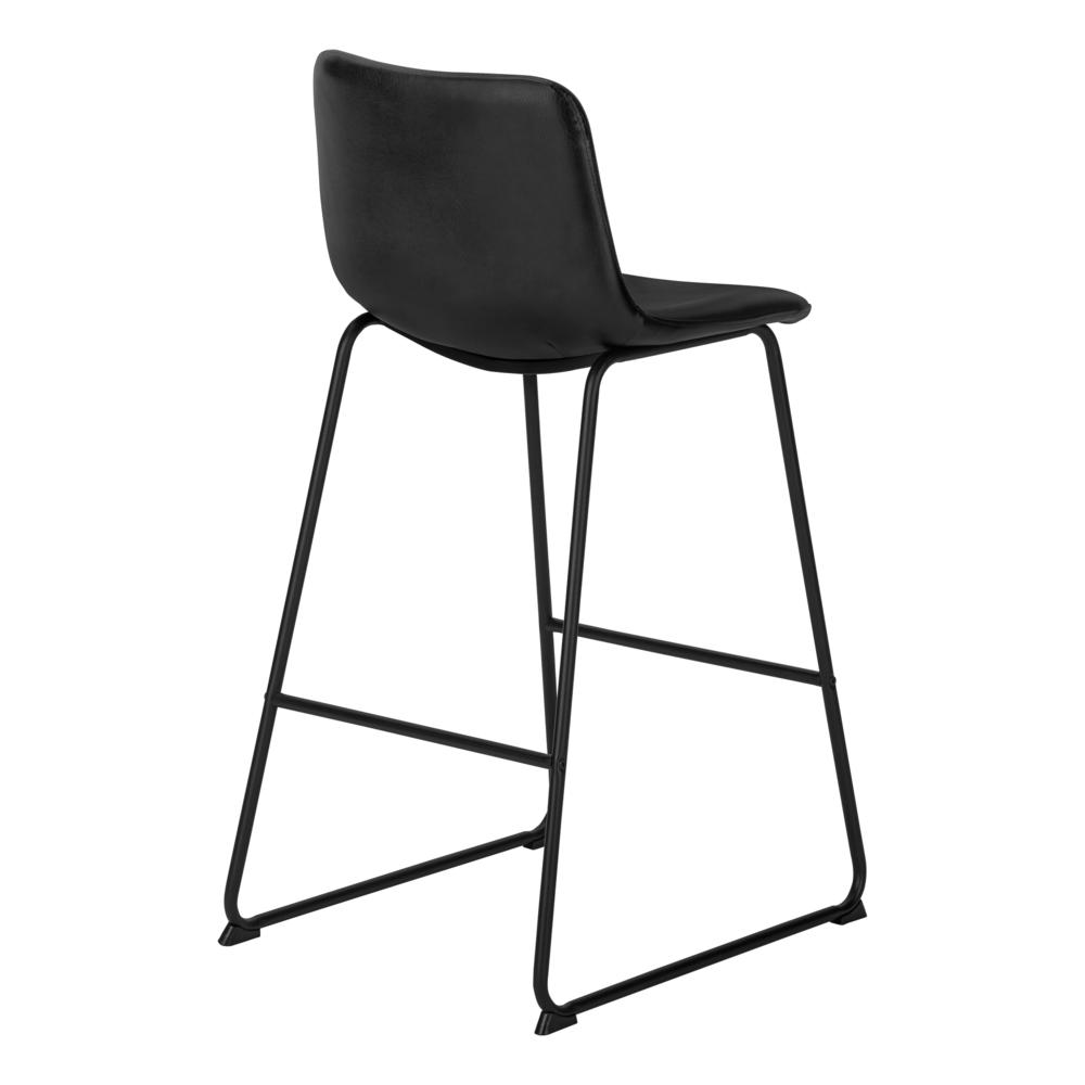 Office Chair, Bar Height, Standing, Computer Desk, Work, Black Leather Look. Picture 3