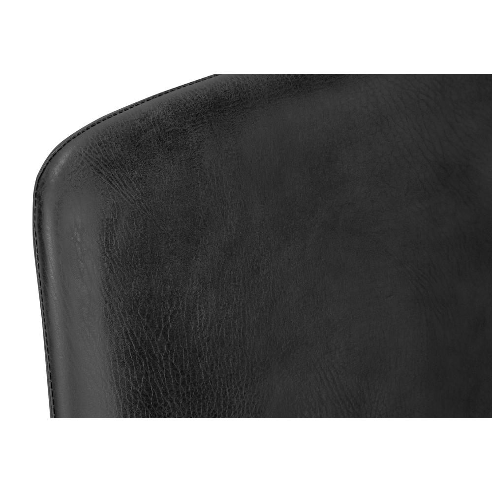 Office Chair, Bar Height, Standing, Computer Desk, Work, Black Leather Look. Picture 6