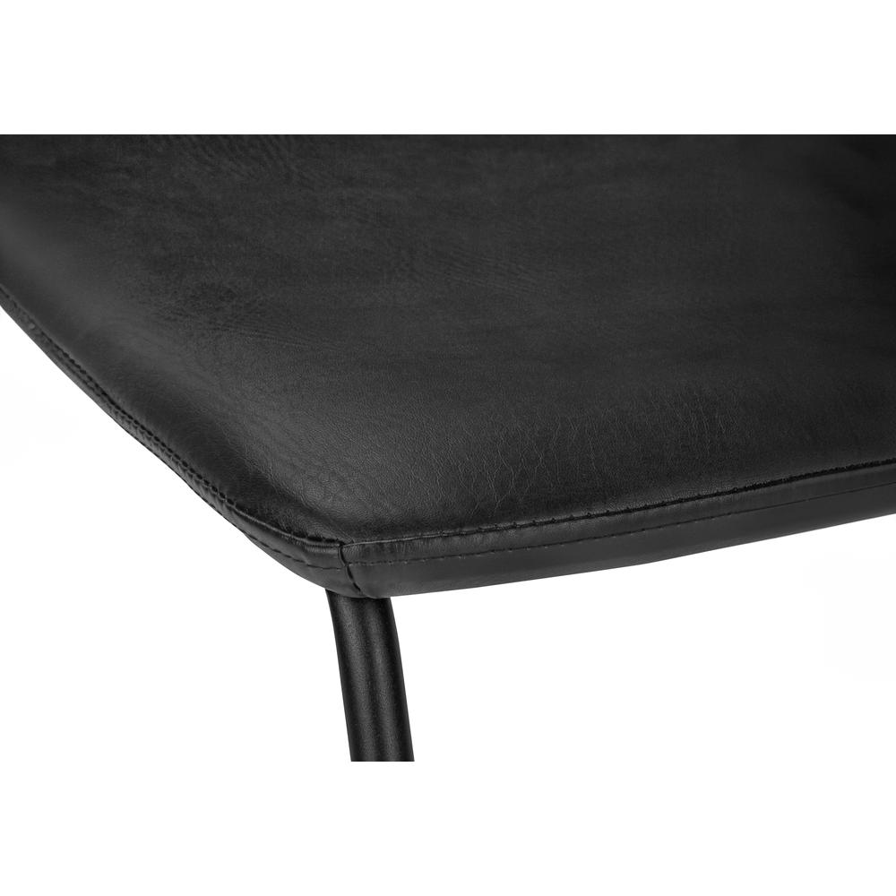Office Chair, Bar Height, Standing, Computer Desk, Work, Black Leather Look. Picture 7