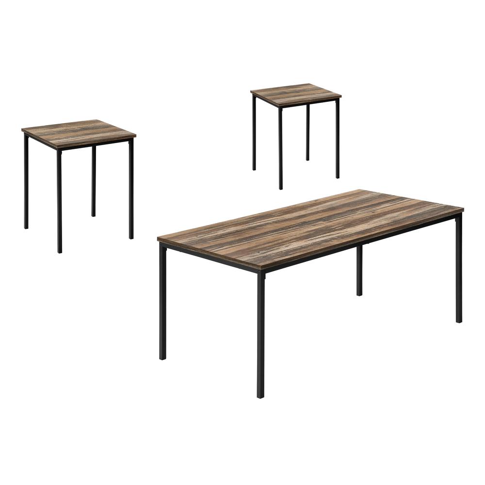 Table Set, 3pcs Set, Coffee, End, Black. Picture 1