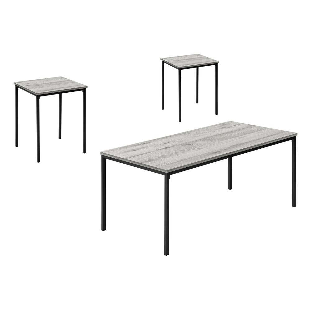 Table Set, 3pcs Set, Coffee, End, Black. Picture 1
