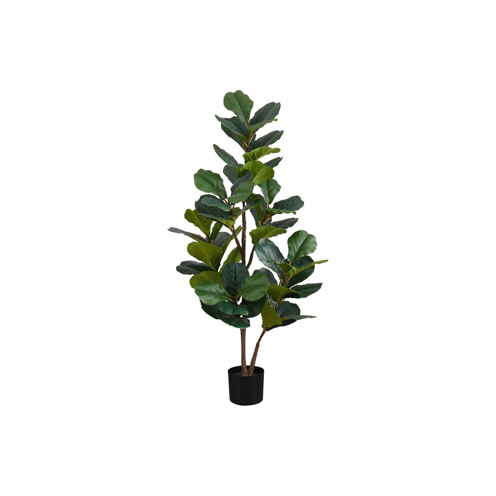Artificial Plant, 49 Tall, Fiddle Tree, Indoor, Faux, Fake, Floor, Greenery. Picture 1
