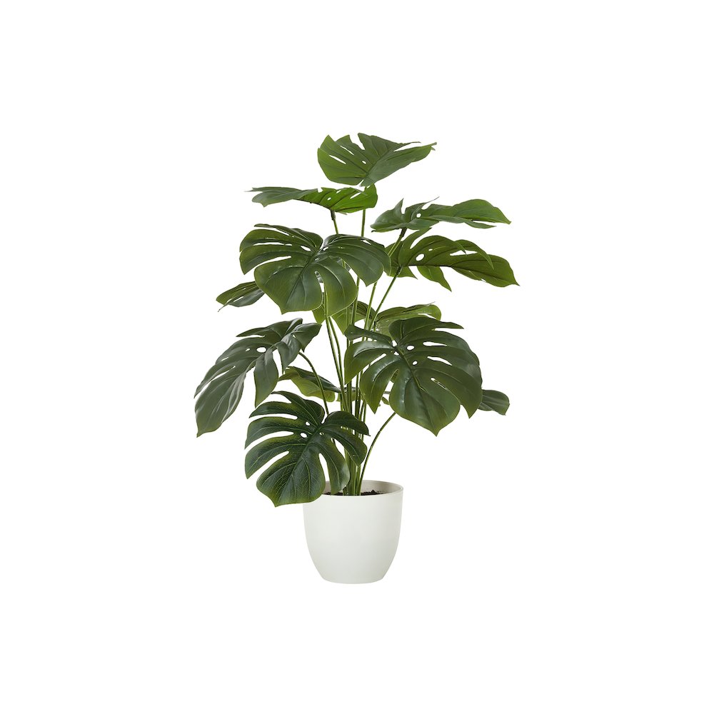 Artificial Plant, 24" Tall, Monstera, Indoor, Faux, Table, Greenery, Real Touch. Picture 1