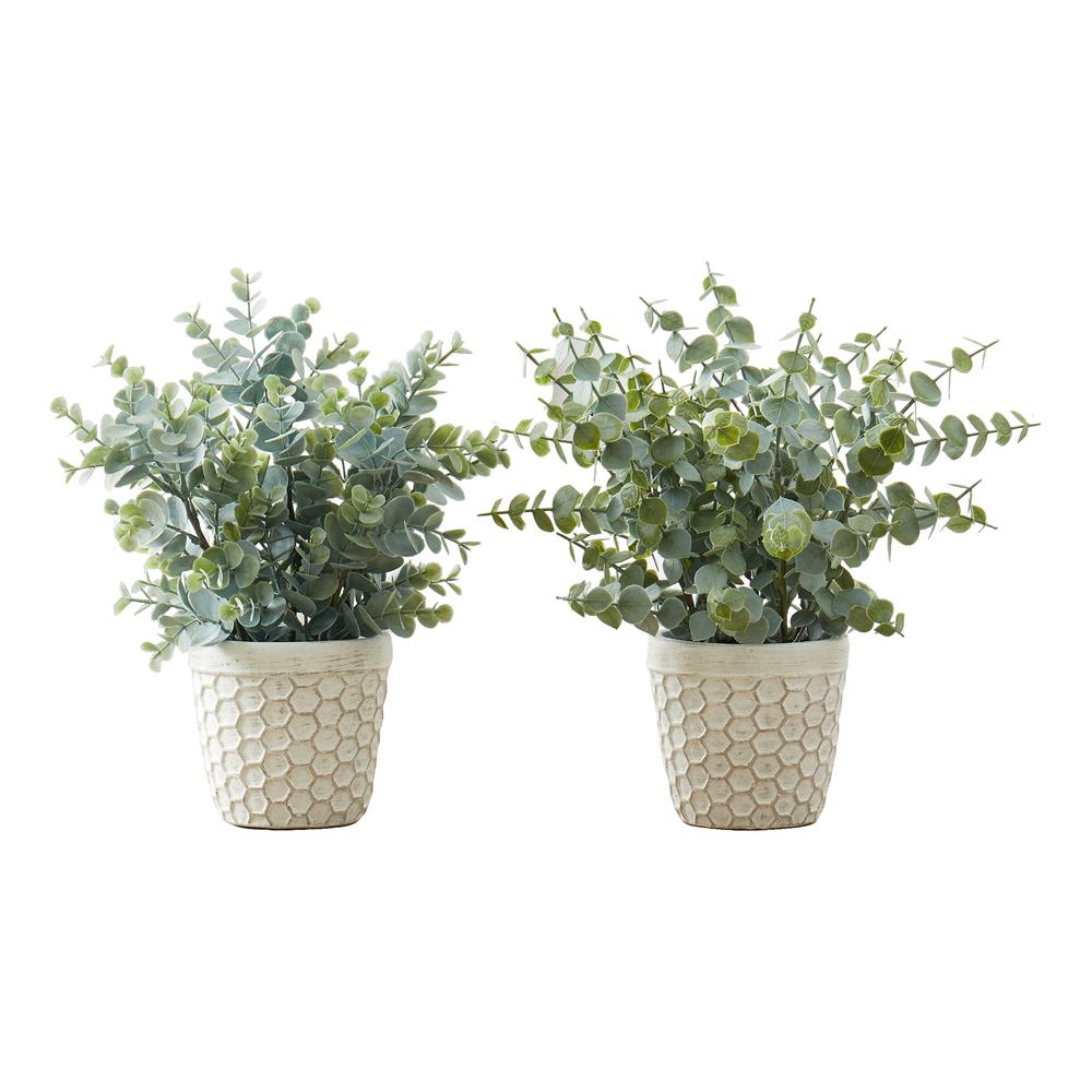 Artificial Plant, 13 Tall, Eucalyptus Grass, Indoor, Faux, Fake, Table. Picture 1
