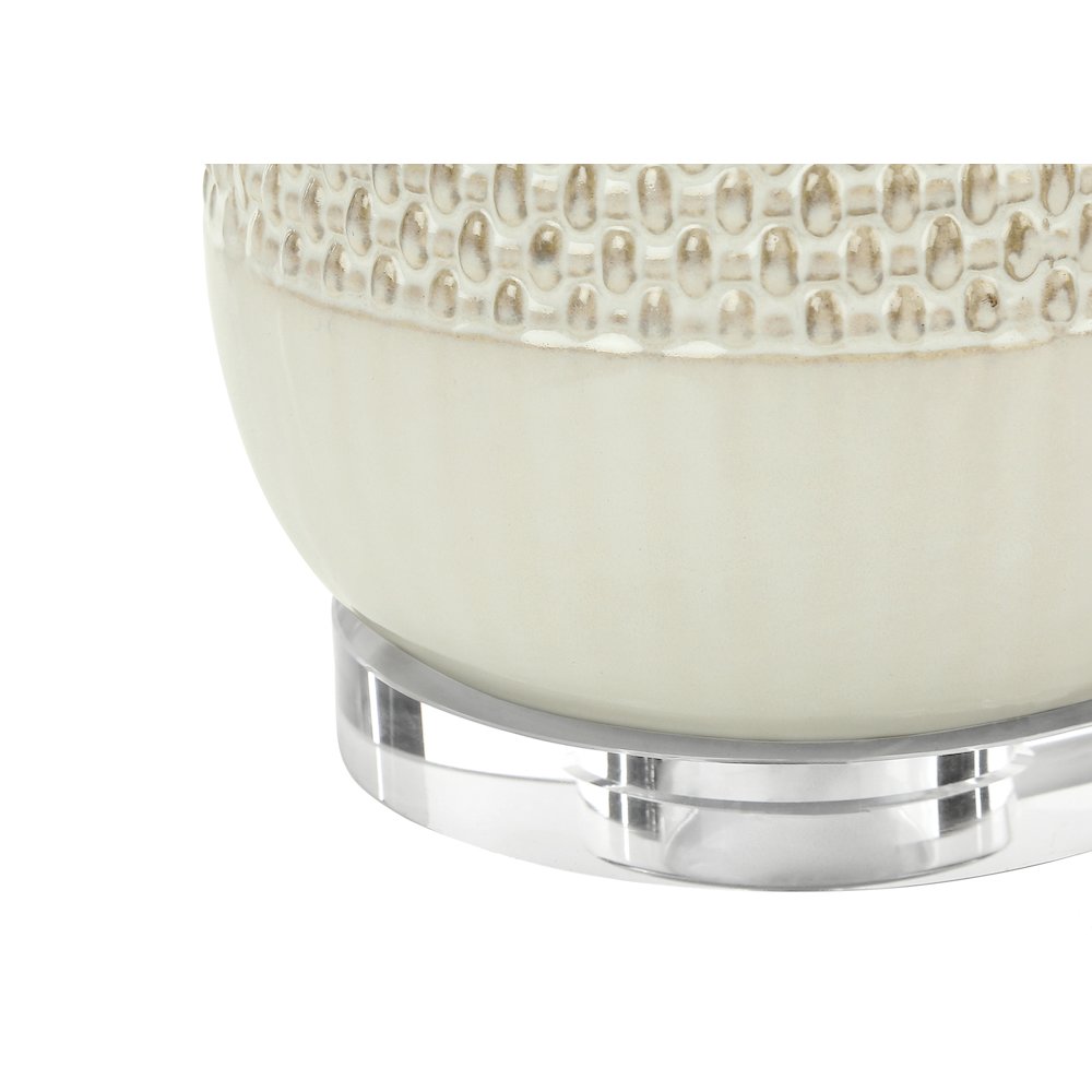 Lighting, 31"H, Table Lamp, Cream Ceramic, Beige Shade, Contemporary. Picture 3