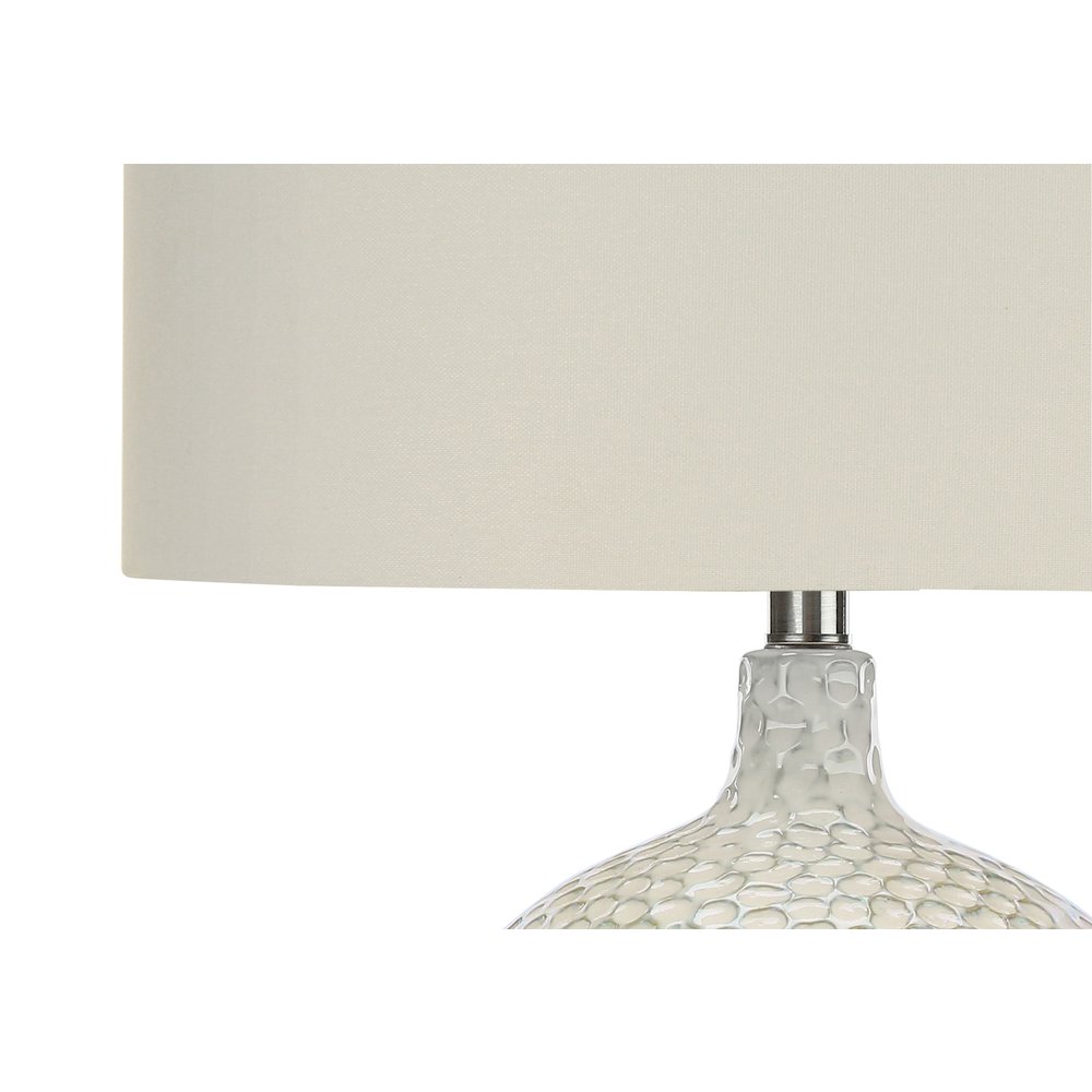 ="Lighting, 28""H, Table Lamp, Cream Ceramic, Ivory / Cream Shade, Contemporary. Picture 2
