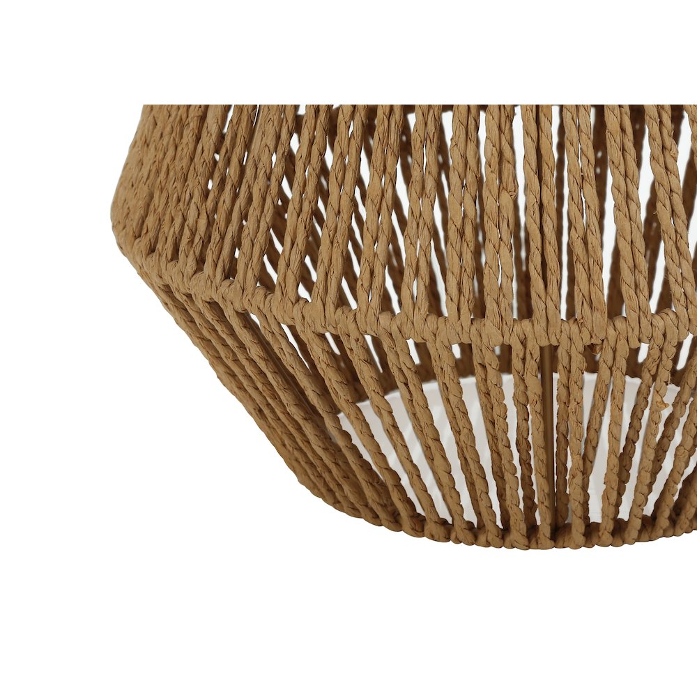 Lighting, 22"H, Table Lamp, Brown Rope, Beige Shade, Transitional. Picture 3