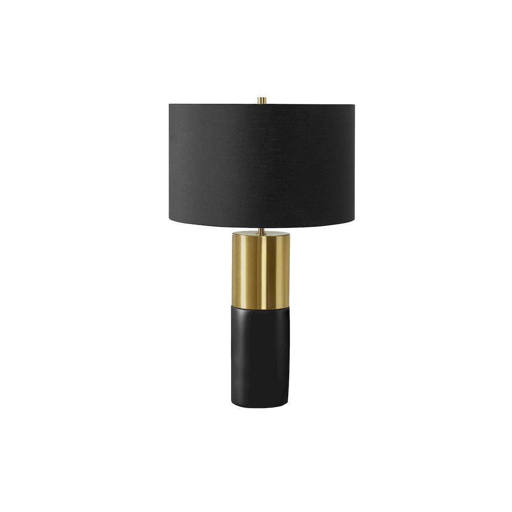 Lighting, 25"H, Table Lamp, Black Concrete, Black Shade, Contemporary. Picture 1