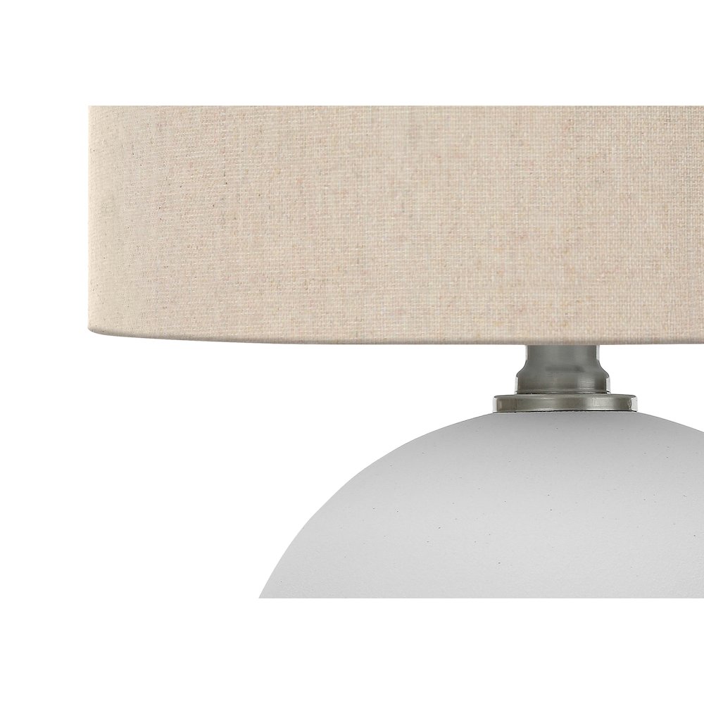 Lighting, 16"H, Table Lamp, Cream Shade, Cream Ceramic, Contemporary. Picture 2